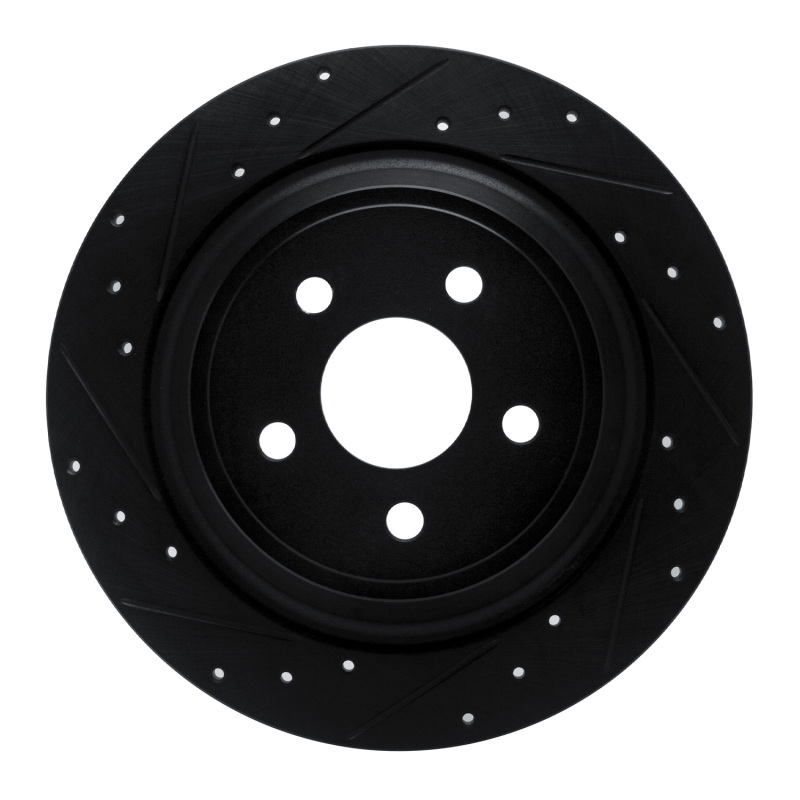 Ford Fusion Brake Rotor (1) - Rear Left - R1 Concepts - Drilled & Slotted - Black - `15-`24 Ford Fusion Brake Rotor (1) - Rear Left - R1 Concepts - Drilled & Slotted - Black - `15-`24